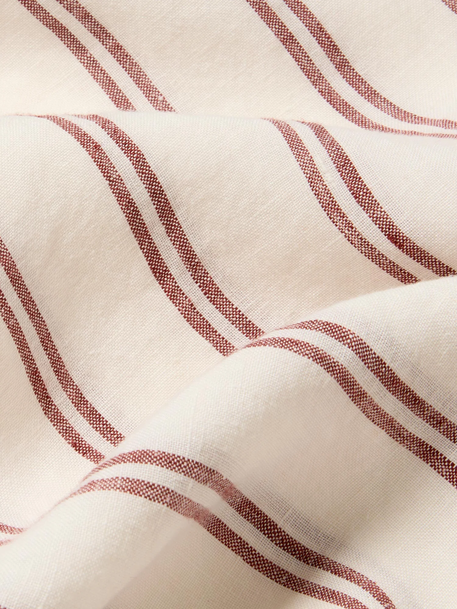 Rhubarb Kemptown Stripe Linen Blend Fitted Sheet - Image 3