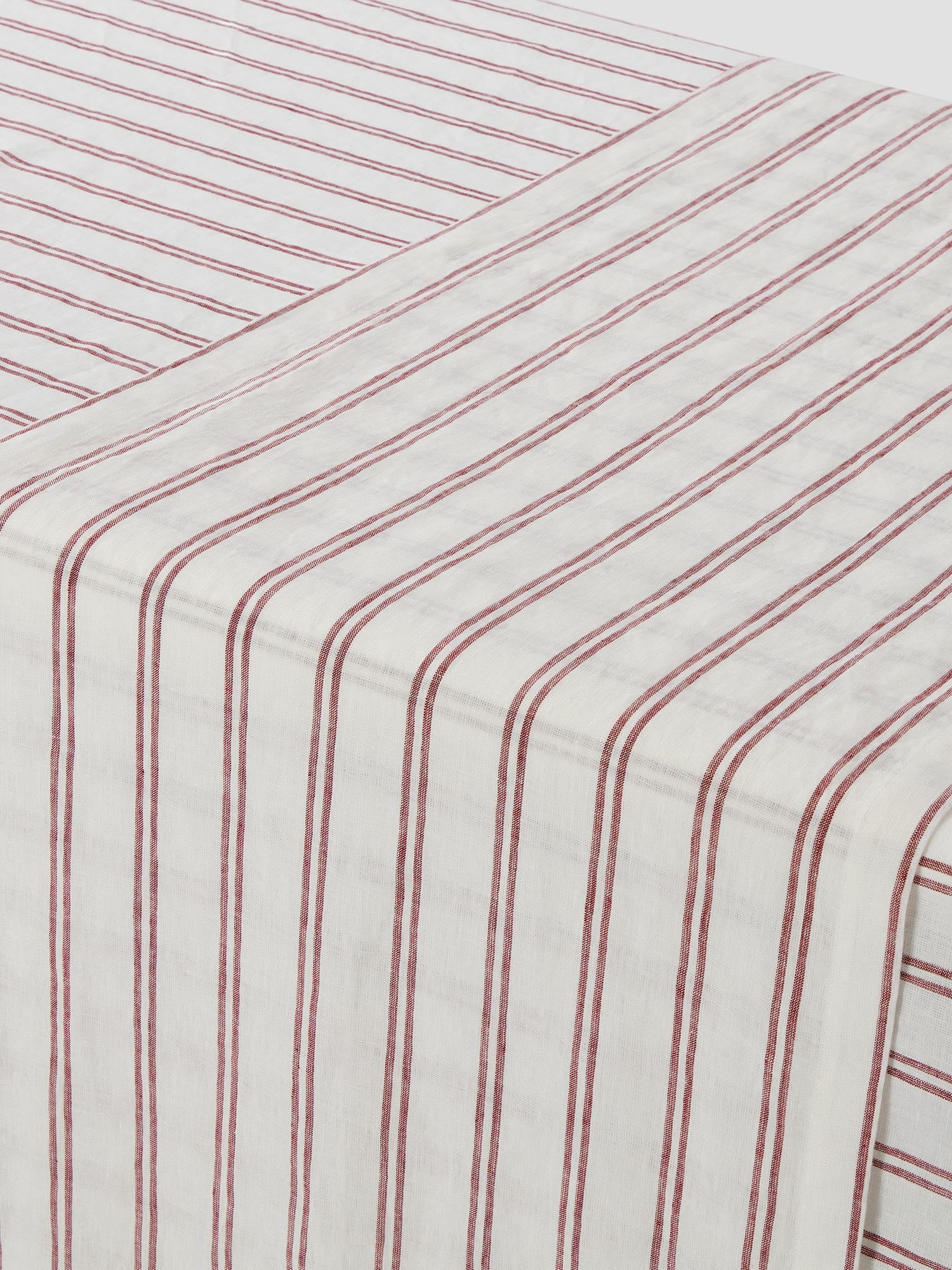 Rhubarb Kemptown Stripe Linen Blend Table Runner - Image 2