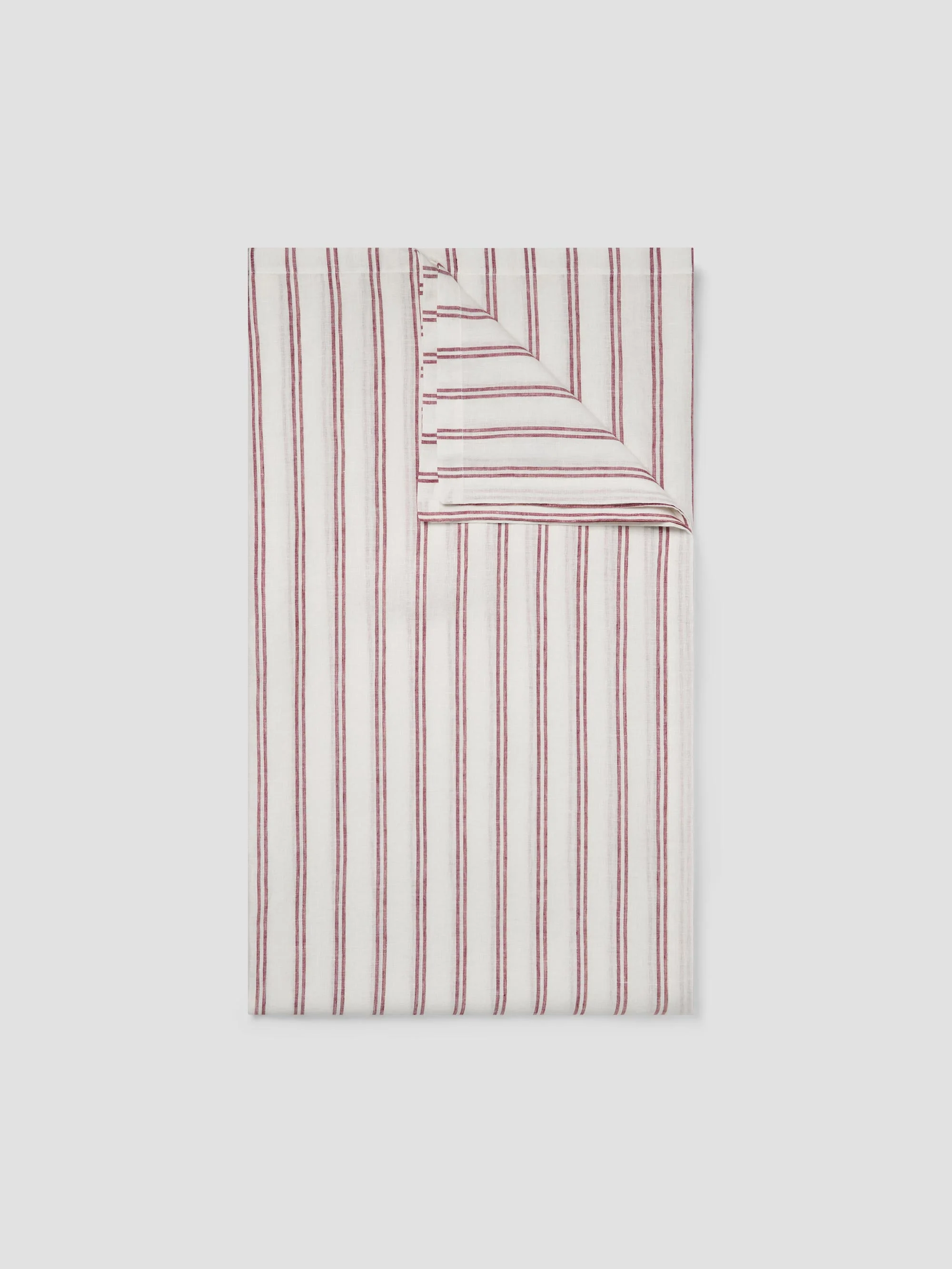 Rhubarb Kemptown Stripe Linen Blend Tablecloth - Image 2
