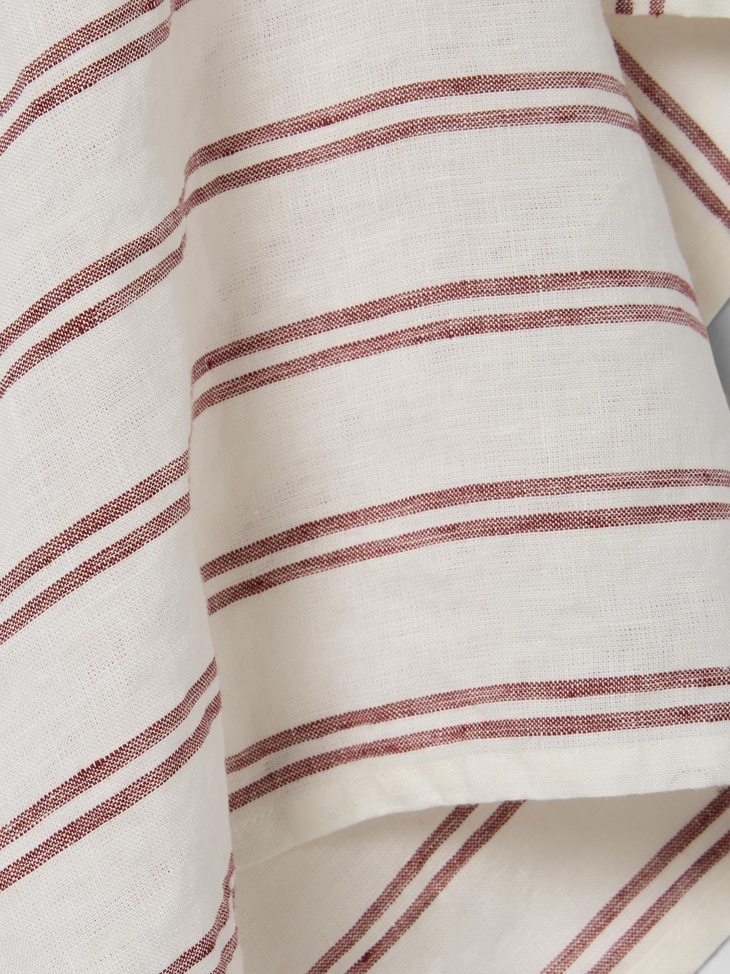 Rhubarb Kemptown Stripe Linen Blend Tea Towel - Image 2