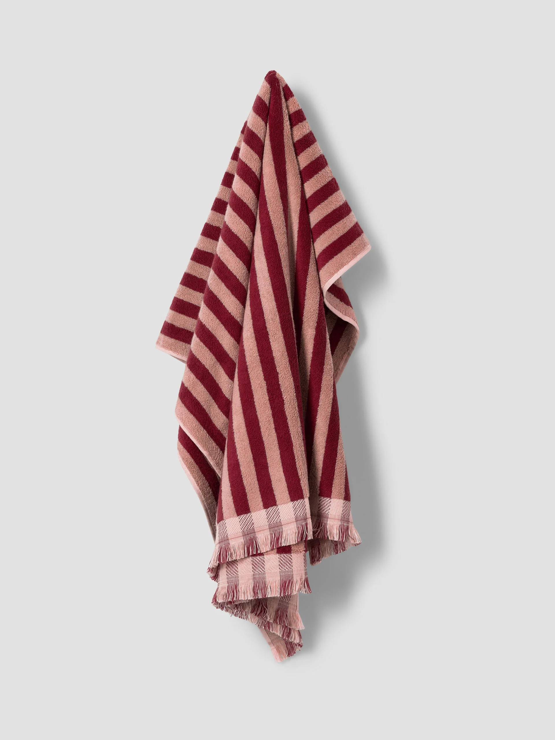 Rhubarb & Rose Pembroke Stripe Cotton Towels - Image 2