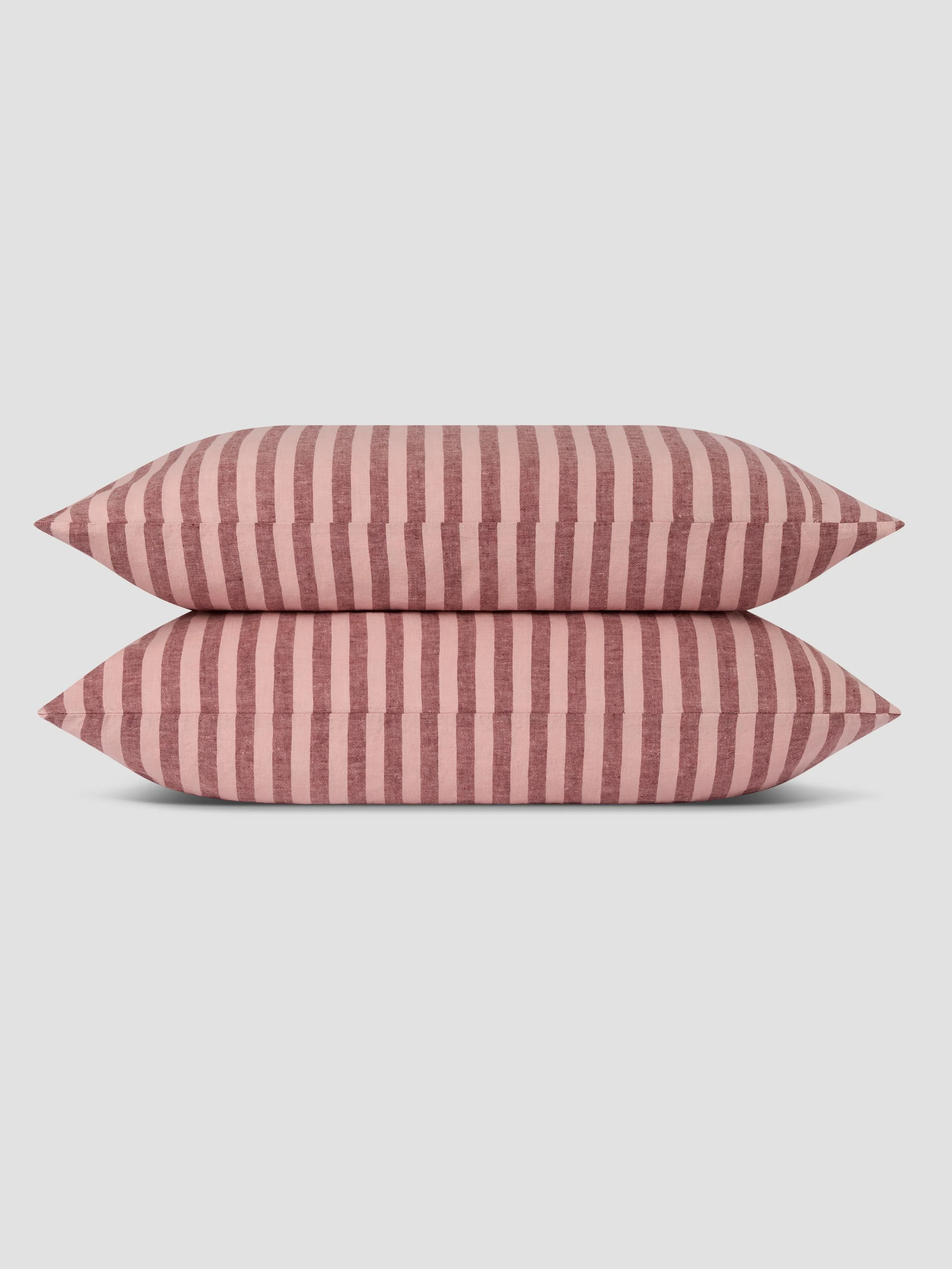 Rhubarb & Rose Pembroke Stripe 100% Linen Pillowcases (Pair) - Image 2