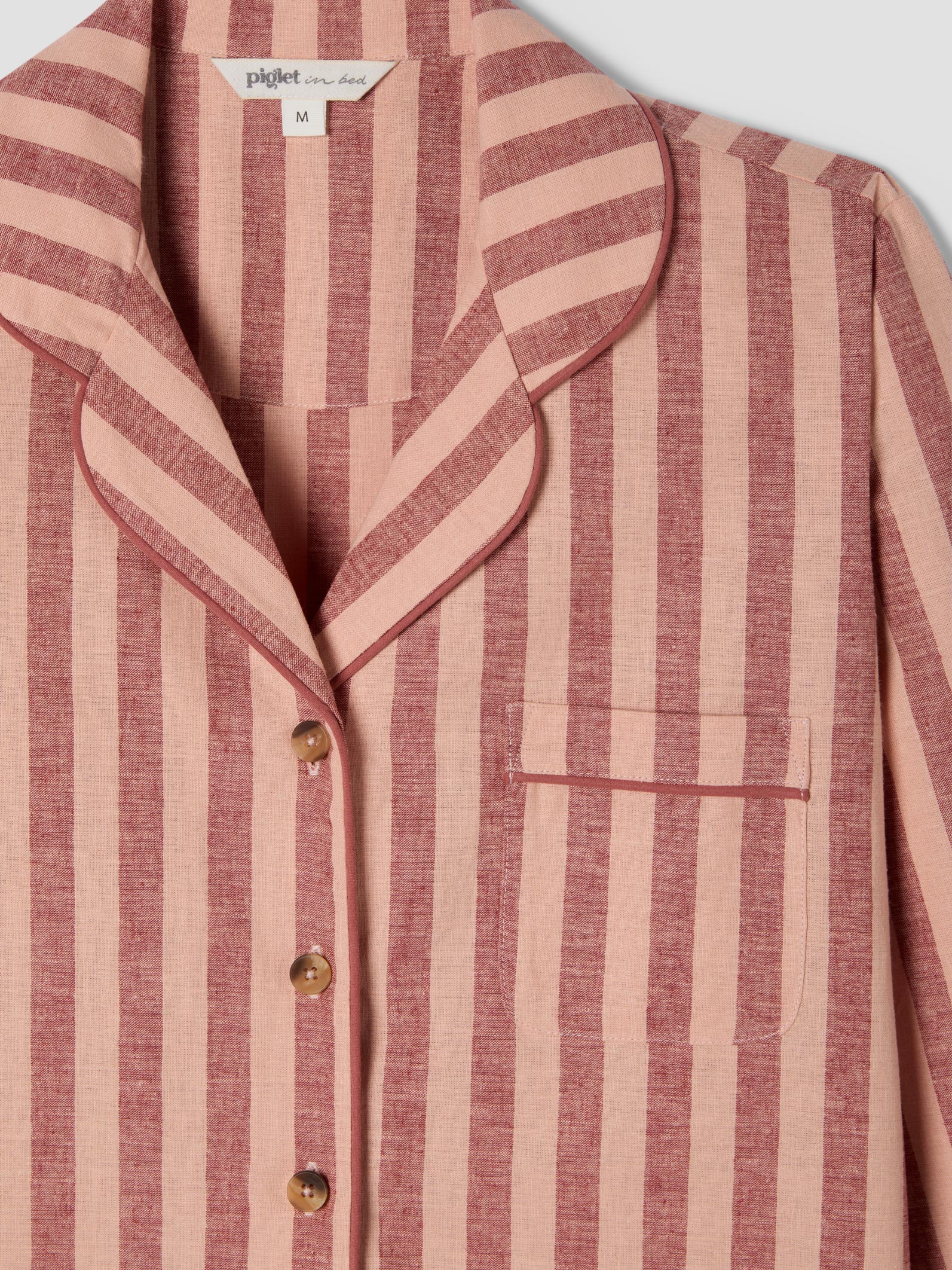 Rhubarb & Rose Pembroke Stripe Linen Blend Pajama Set - Image 4