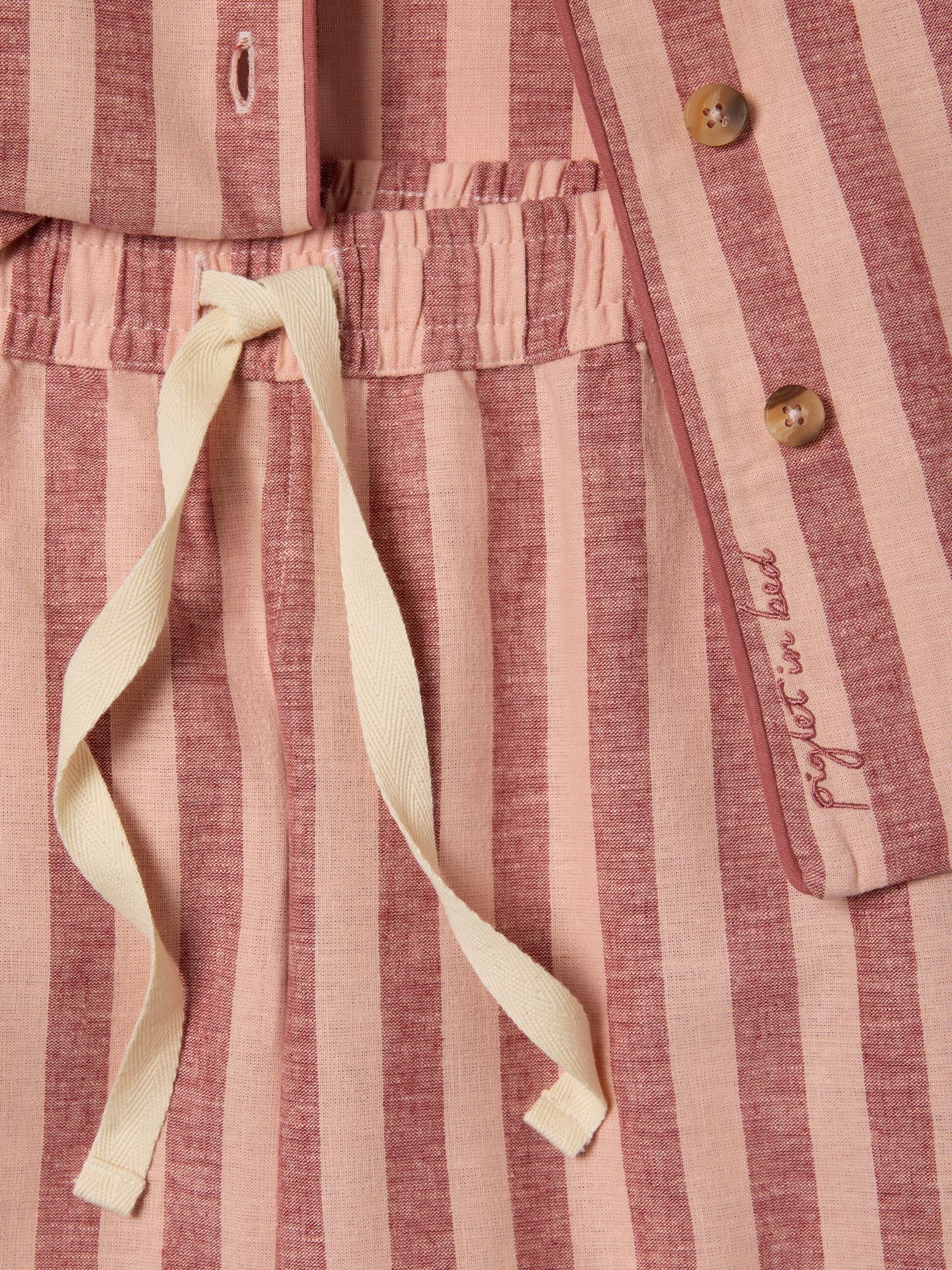Rhubarb & Rose Pembroke Stripe Linen Blend Pajama Set - Image 5