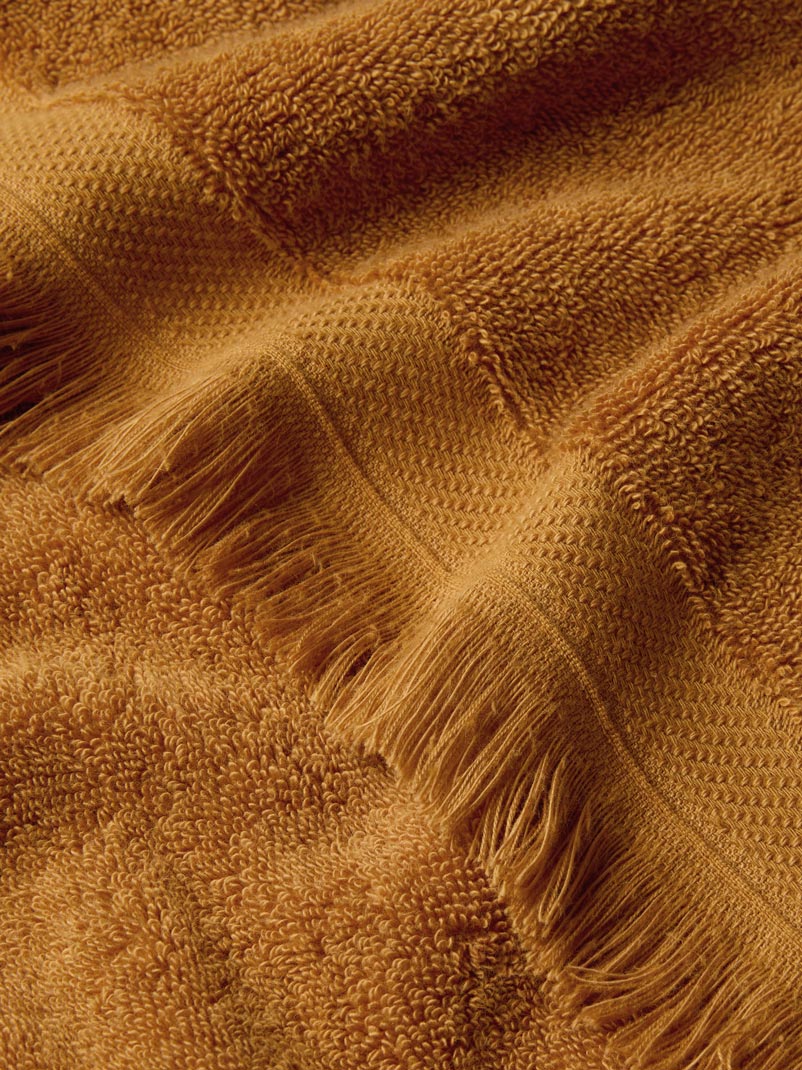 Russet Yellow Fringe Edge Cotton Towels - Image 3