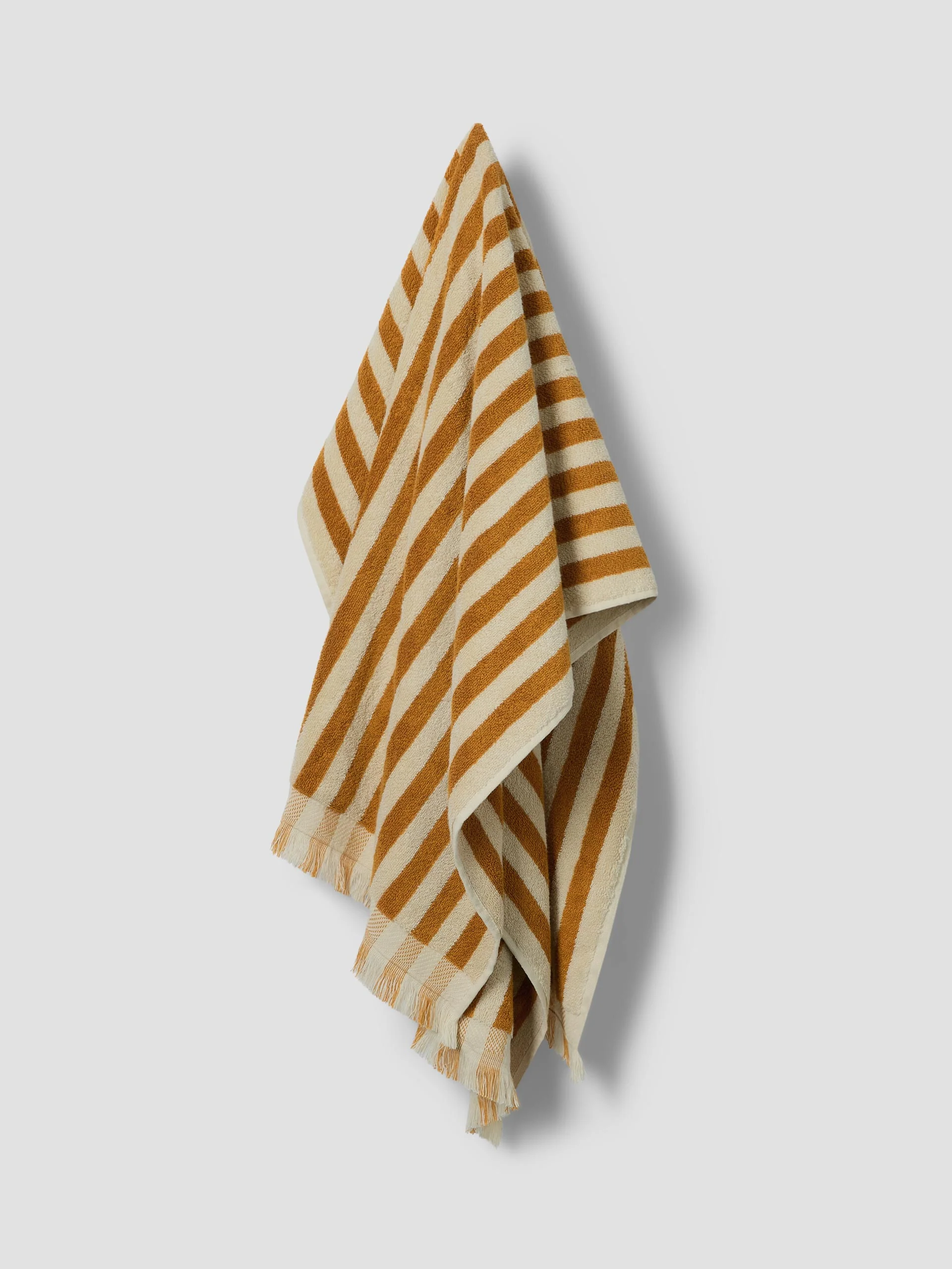 Russet Yellow Pembroke Stripe Cotton Towels - Image 3