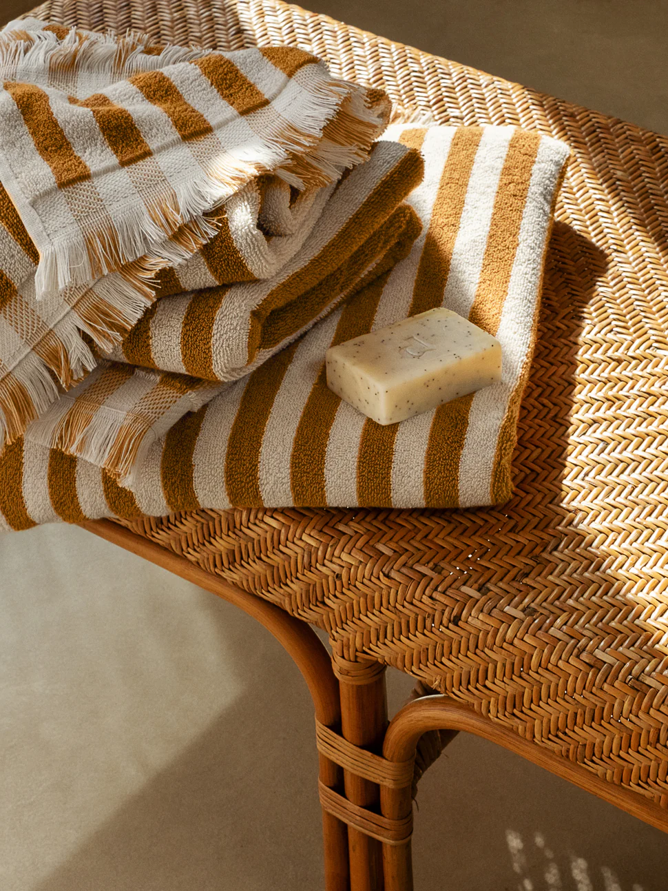 Russet Yellow Pembroke Stripe Towel Small Bundle
