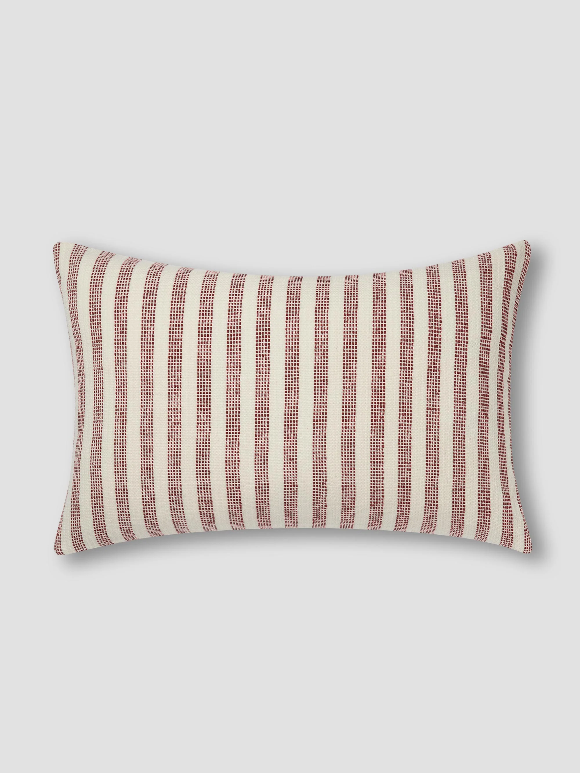 Rust Red Pembroke Stripe Wool Cushion Cover - Image 2
