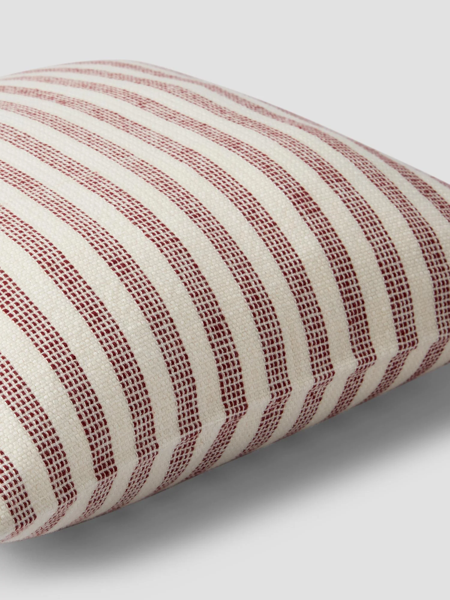 Rust Red Pembroke Stripe Wool Cushion Cover - Image 4