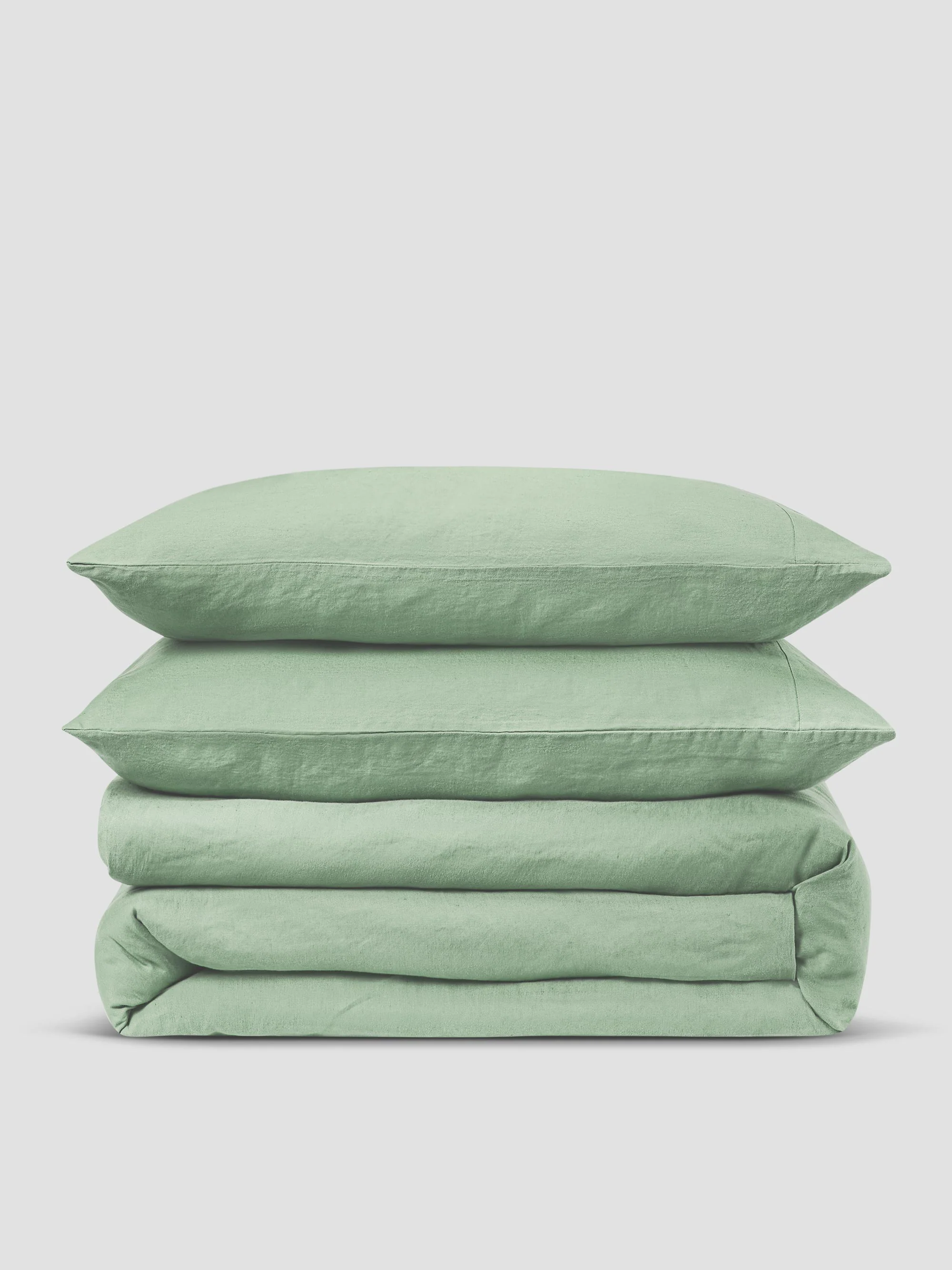 Sage Green Linen Blend Duvet Set