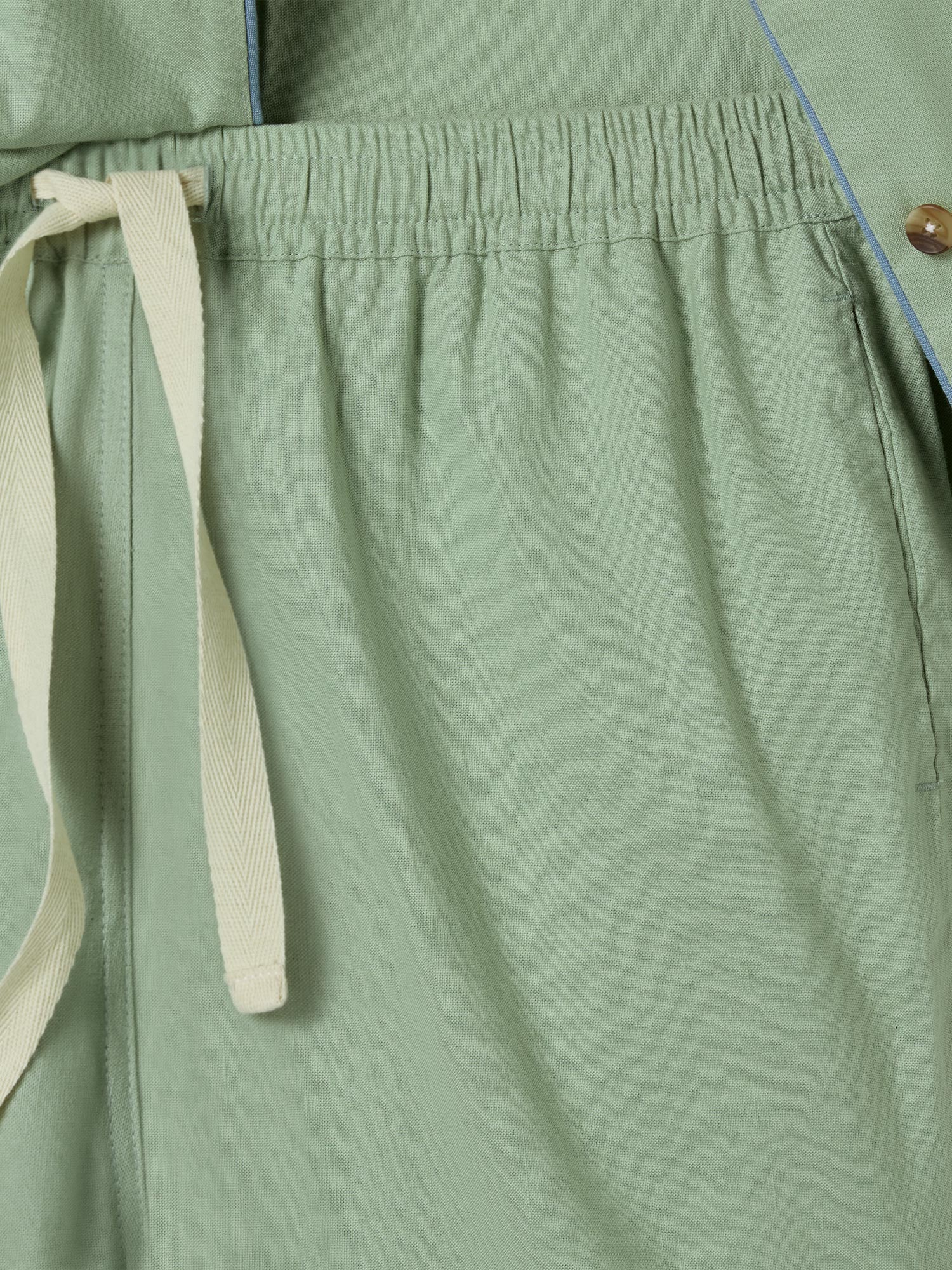 Sage Green Linen Blend Pajama Set - Image 3