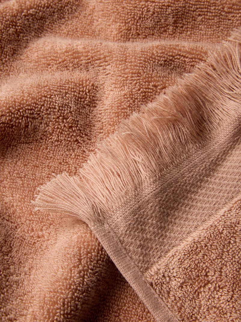 Sand Shell Fringe Edge Cotton Towels - Image 3