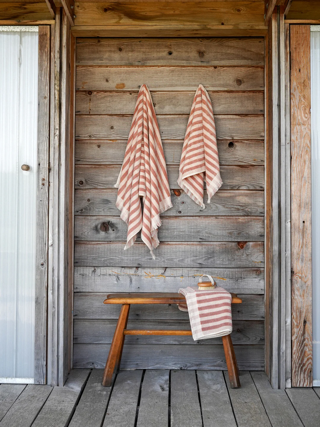 Sand Shell Pembroke Stripe Cotton Towels - Image 4