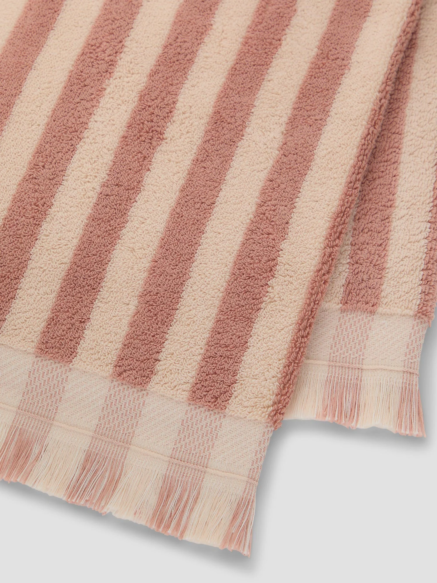 Sand Shell Pembroke Stripe Cotton Towels - Image 5