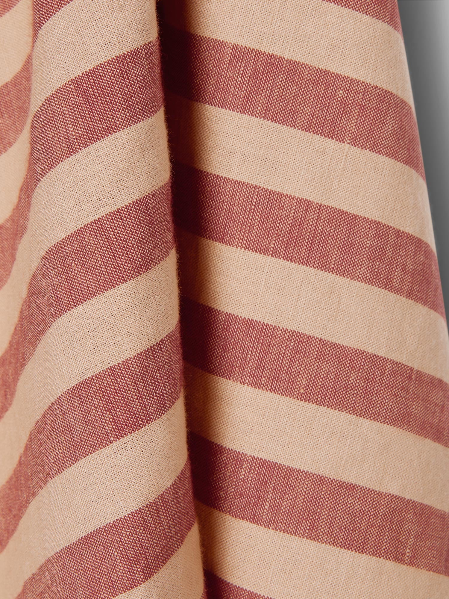 Sandstone Red Pembroke Stripe Linen Blend Tea Towel - Image 2