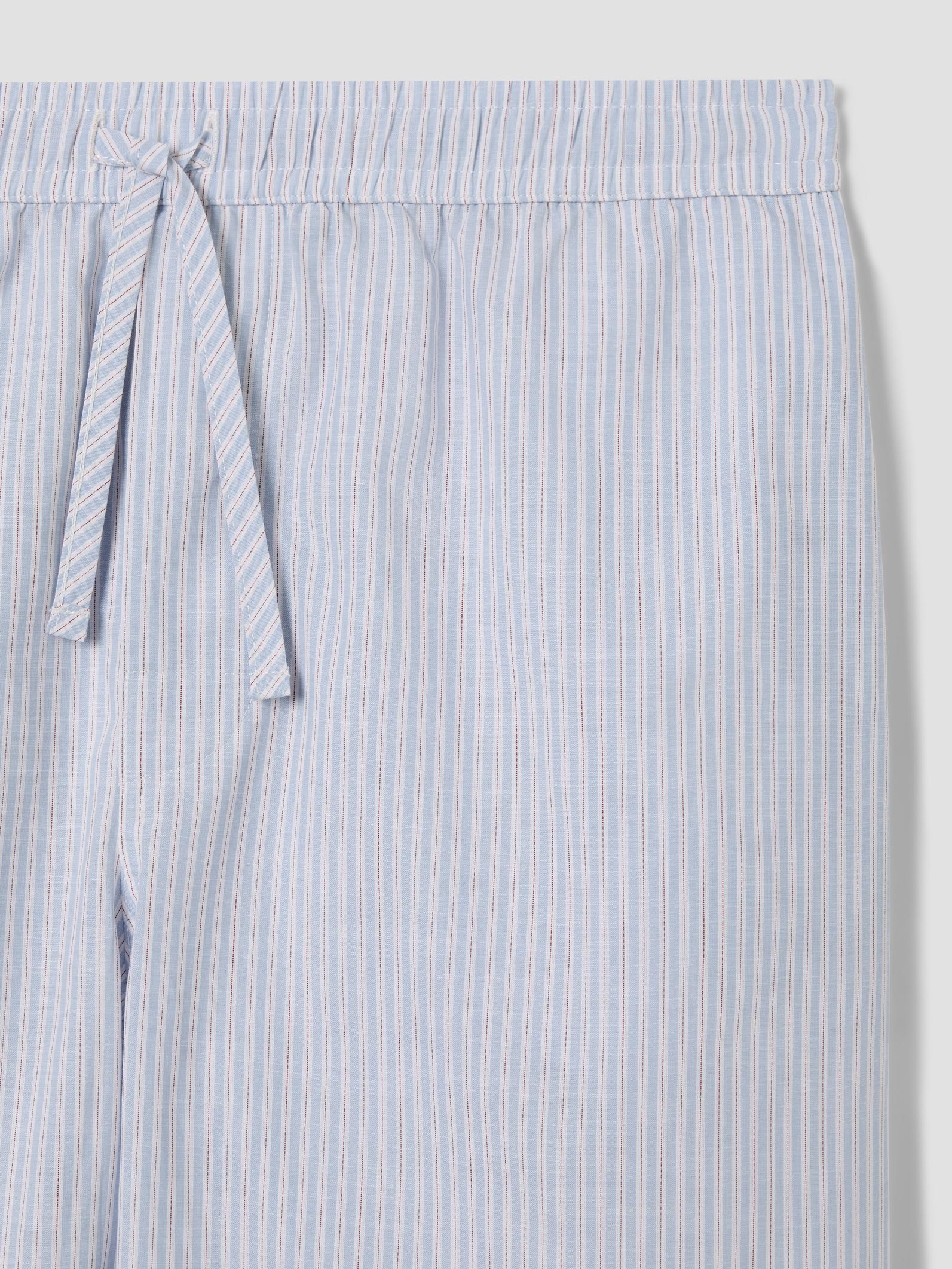 Sky Blue Stripe Cotton Pants - Image 2