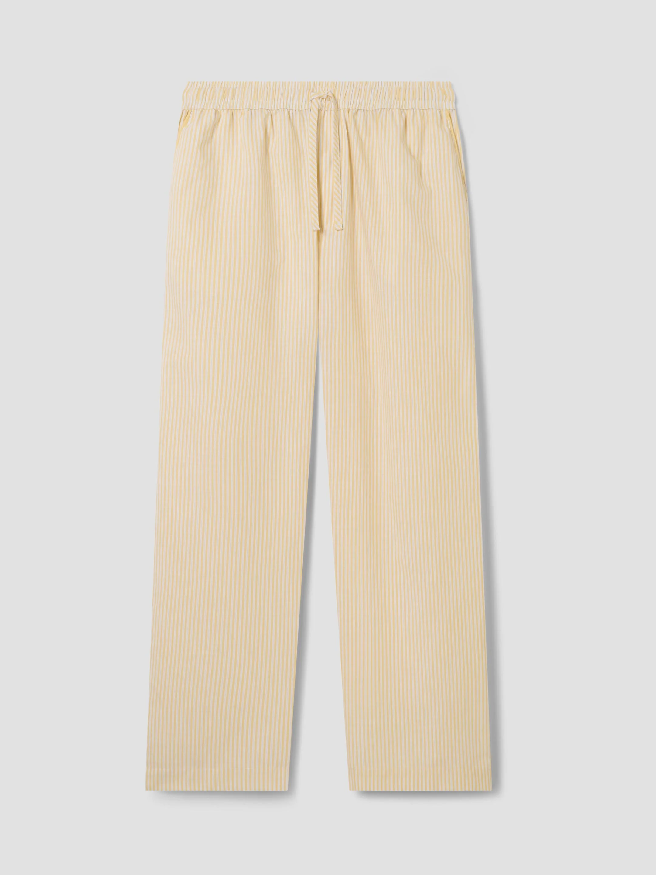 Sunny Yellow Stripe Cotton Pants