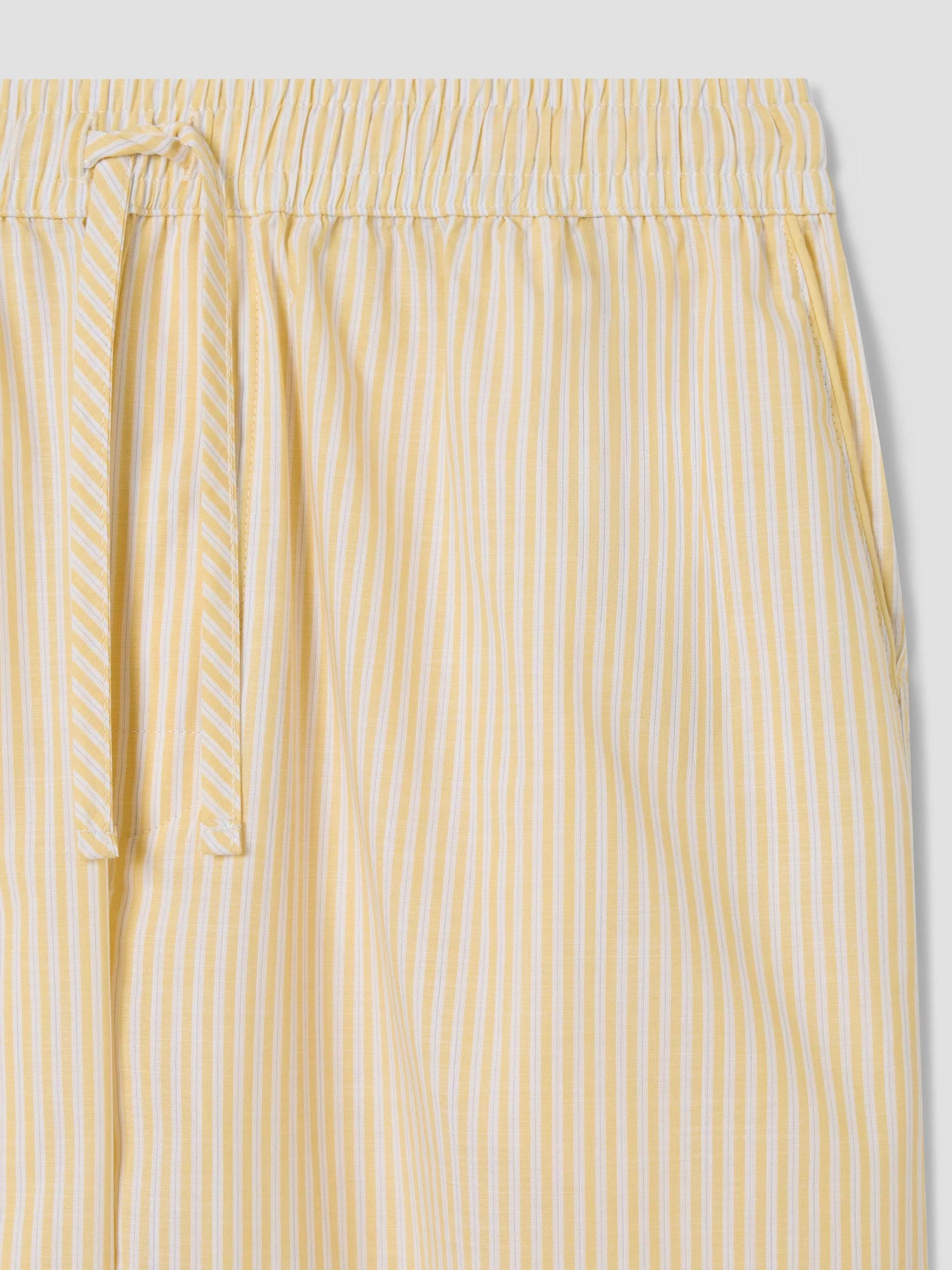 Sunny Yellow Stripe Cotton Pants - Image 2