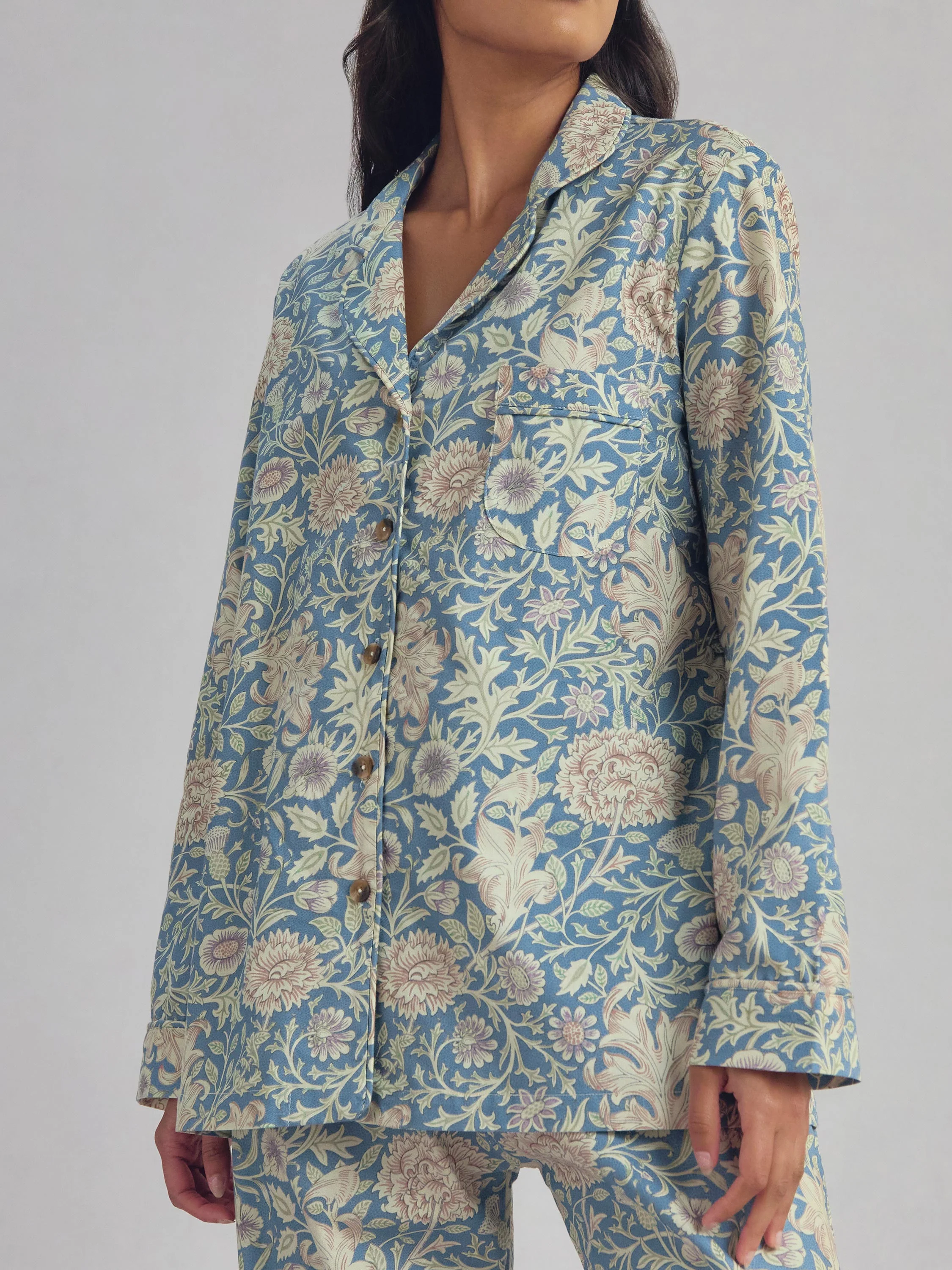 Webbs Blue Double Bough Cotton Pajama Set - Image 3