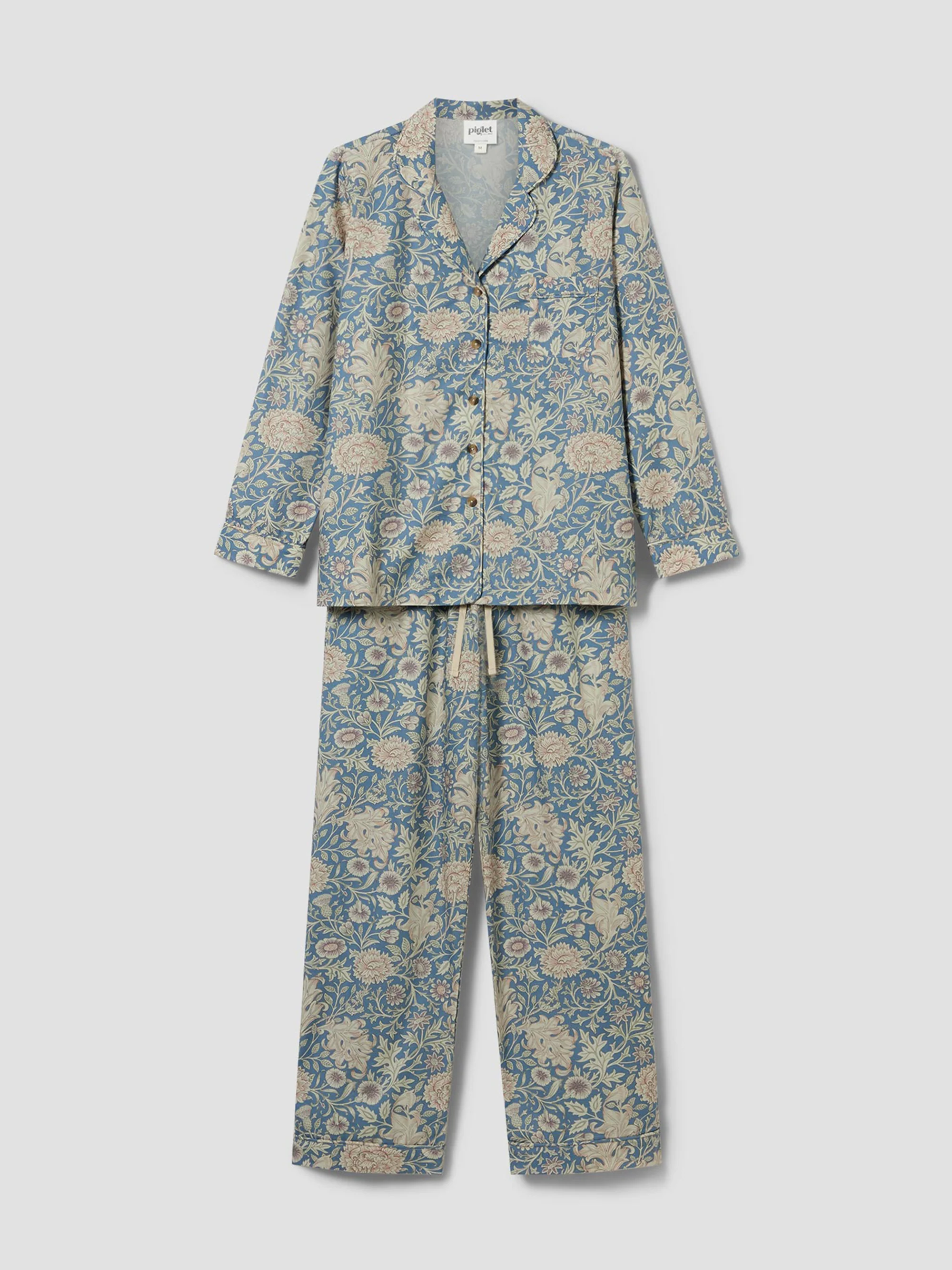 Webbs Blue Double Bough Cotton Pajama Set - Image 4