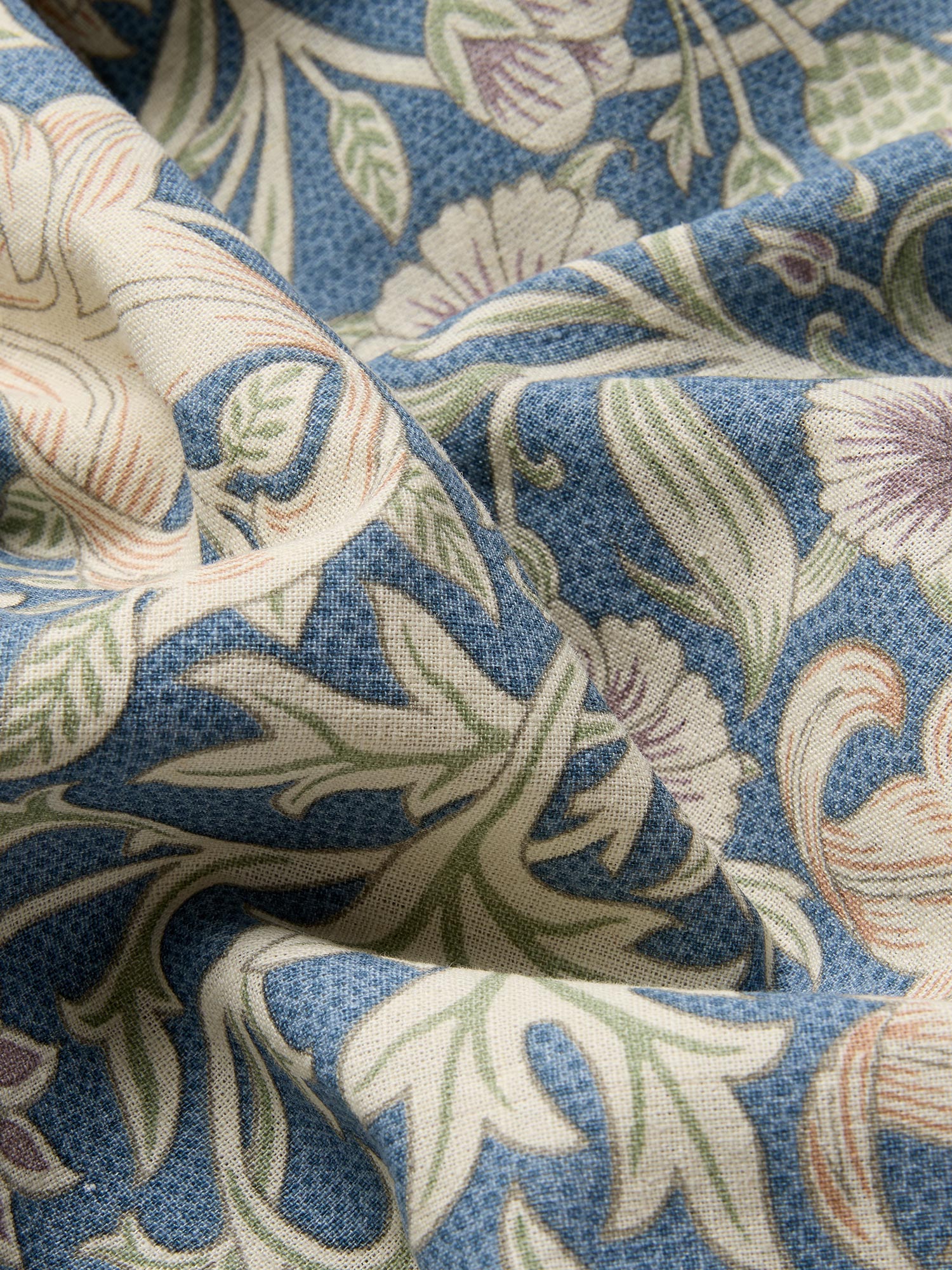 Webbs Blue Double Bough Linen Blend Duvet Cover - Image 3