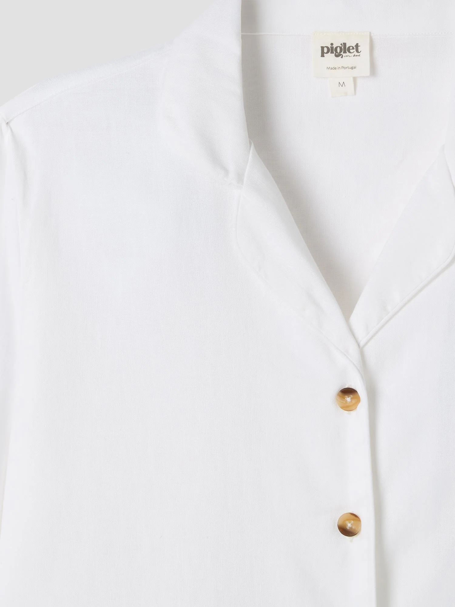 White Linen Blend Pajama Set - Image 5
