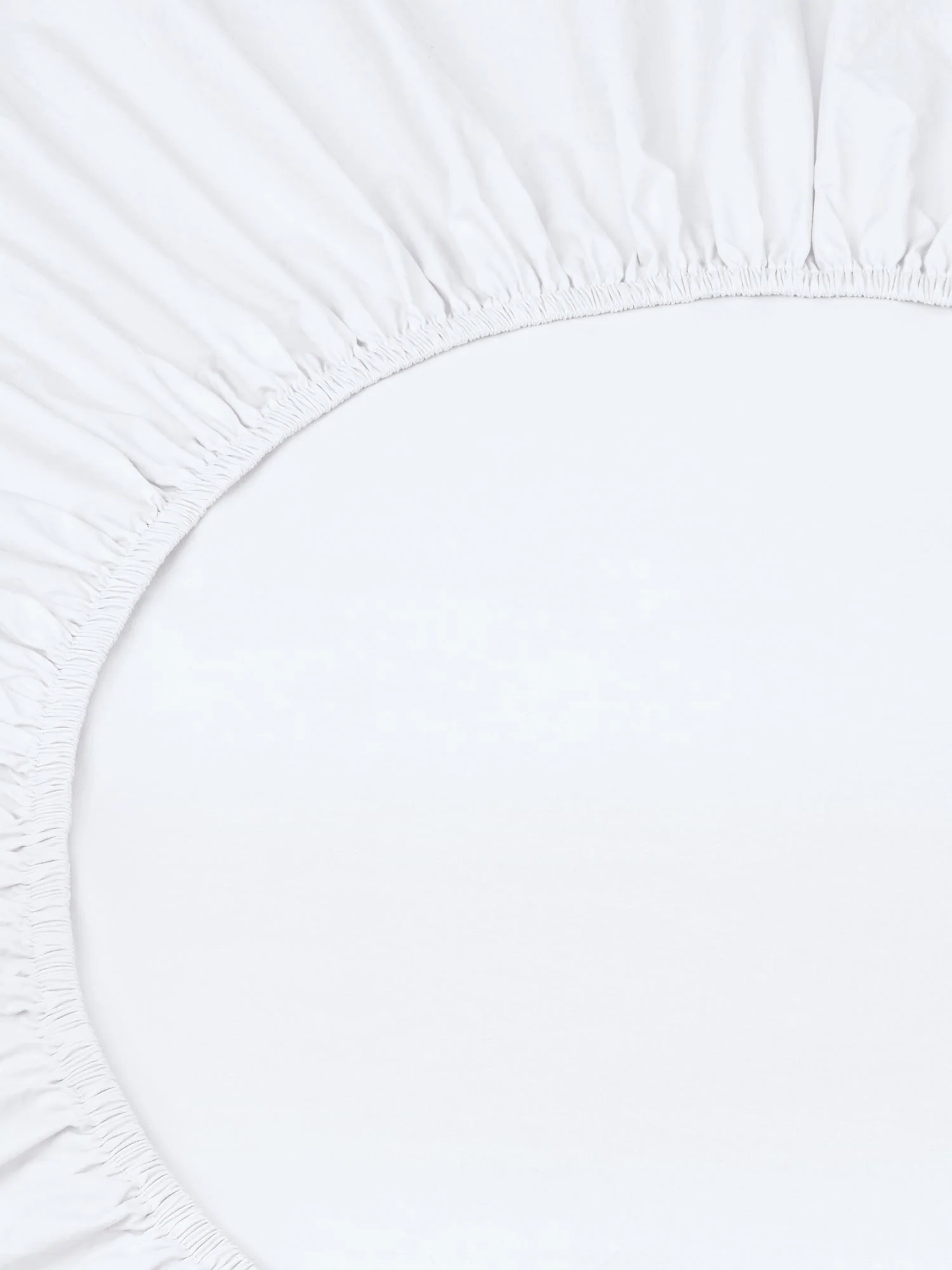 White Washed Cotton Percale Fitted Sheet - Image 2