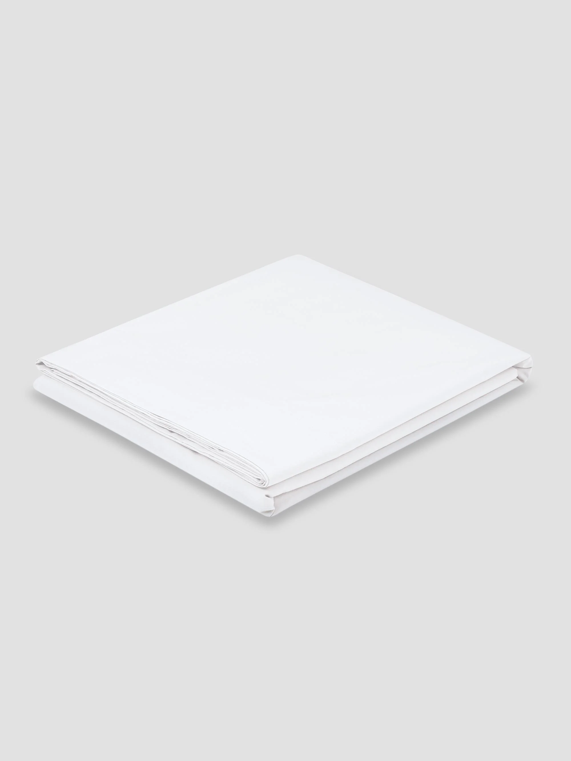 White Washed Cotton Percale Flat Sheet - Image 2